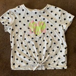 Girls polka dot shirt size 6-8